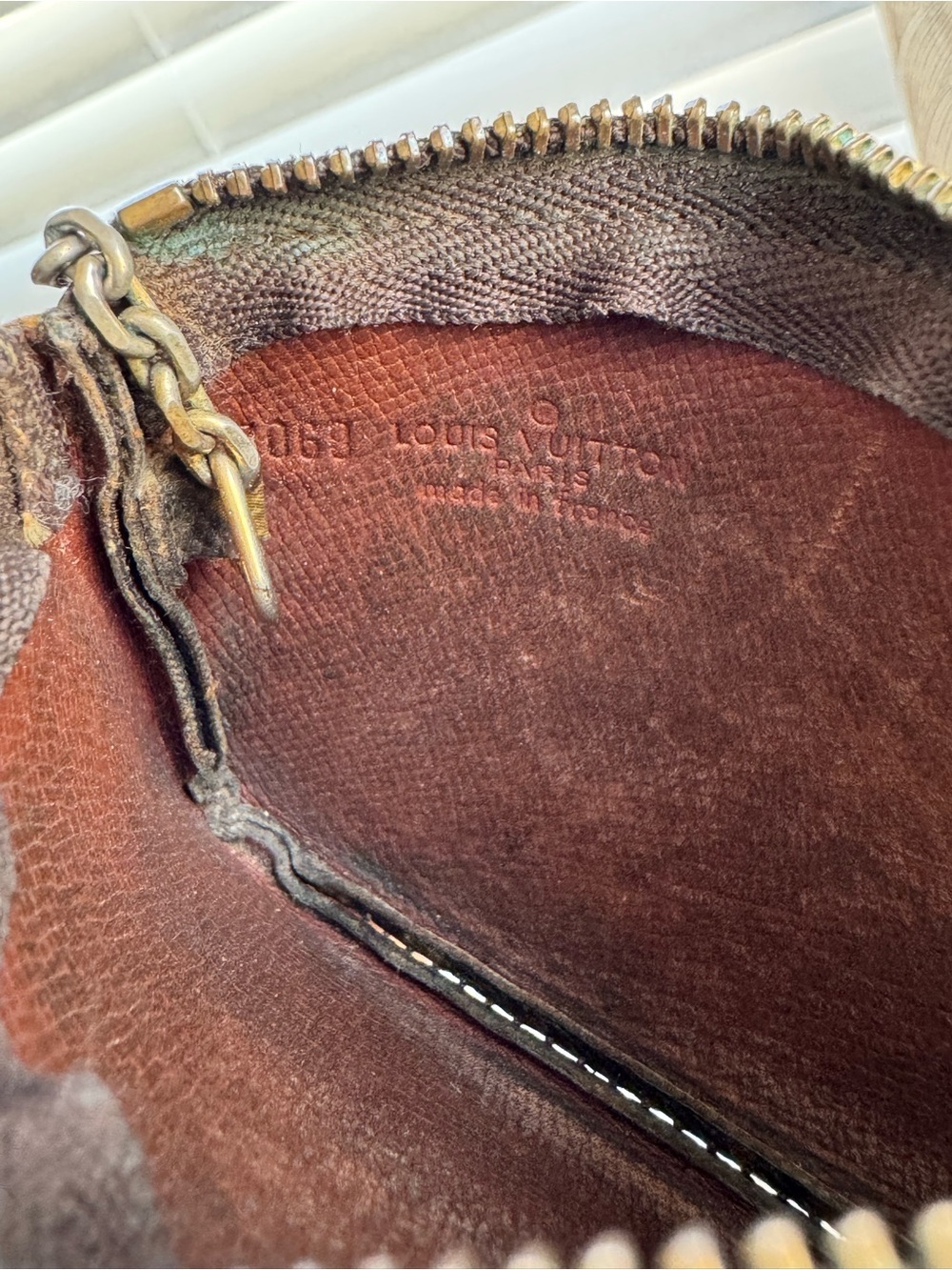 Authentic Louis Vuitton Brown Monogram Key/Coin Pouch - Picture 7 of 8